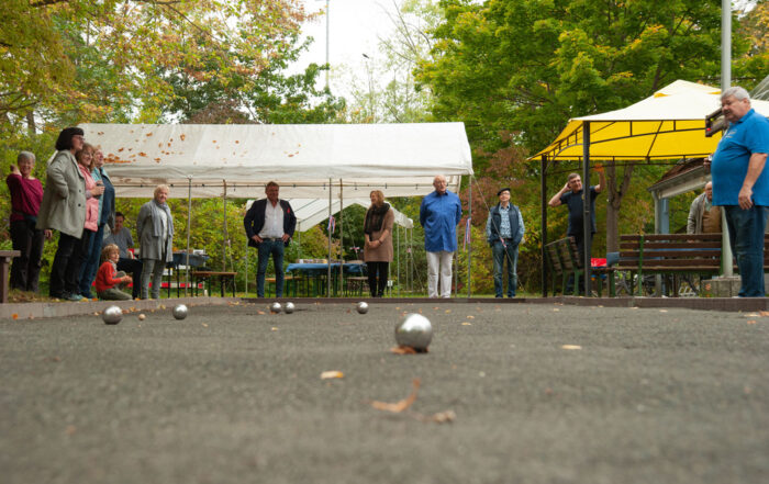 Boule-Spieler beim Turnier